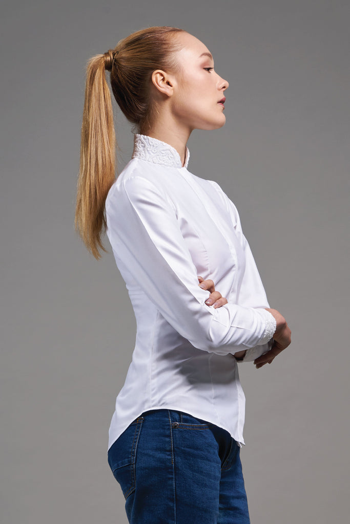 Non Iron White Shirt - Work shirt for ladies in Singapore 